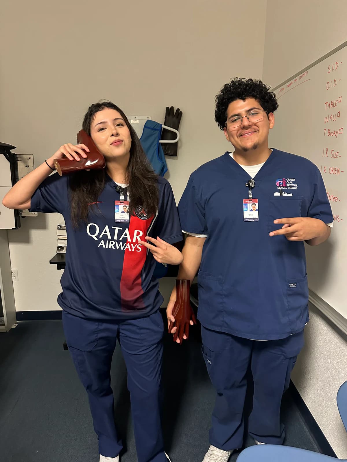 Moreno Valley Limited Permit X-Ray Technician students in the training environment.